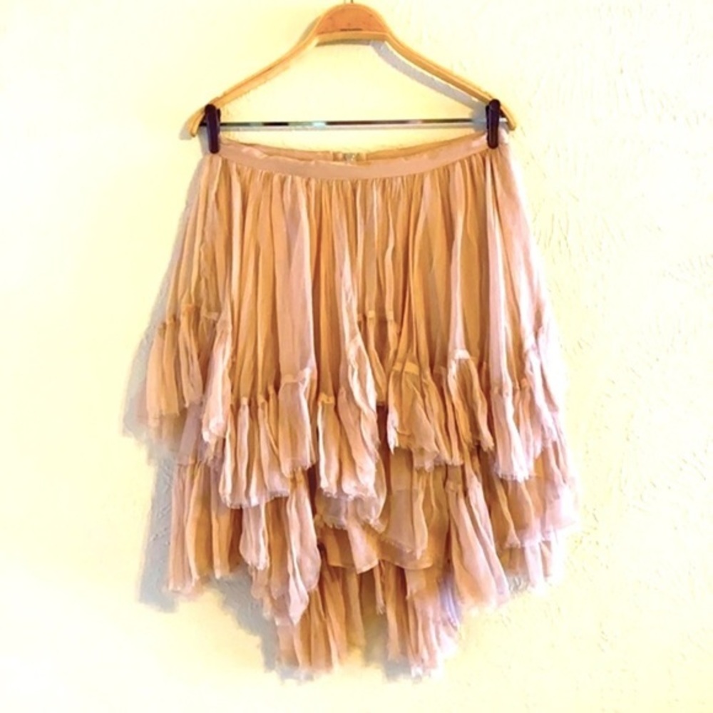 TOPSHOP Skirt with Layered Ruffles size 8